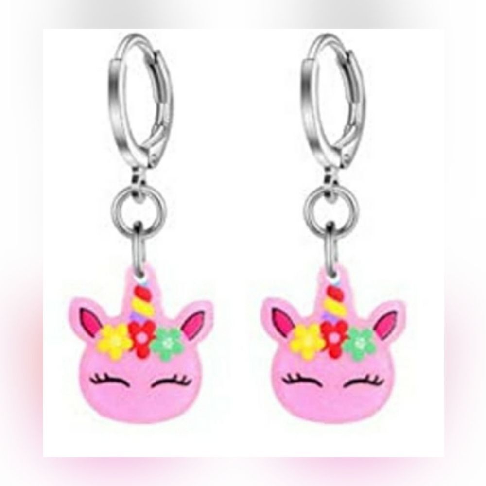 Hypoallergenic Acrylic Dangle Hoop Earrings